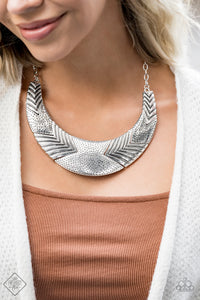 Fashion Fix-GEO Goddess Silver Necklace Set-Paparazzi Accessories - Paparazzi Accessories
