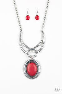 Divide and RULER - Red Necklace - Paparazzi Accessories - Paparazzi Accessories
