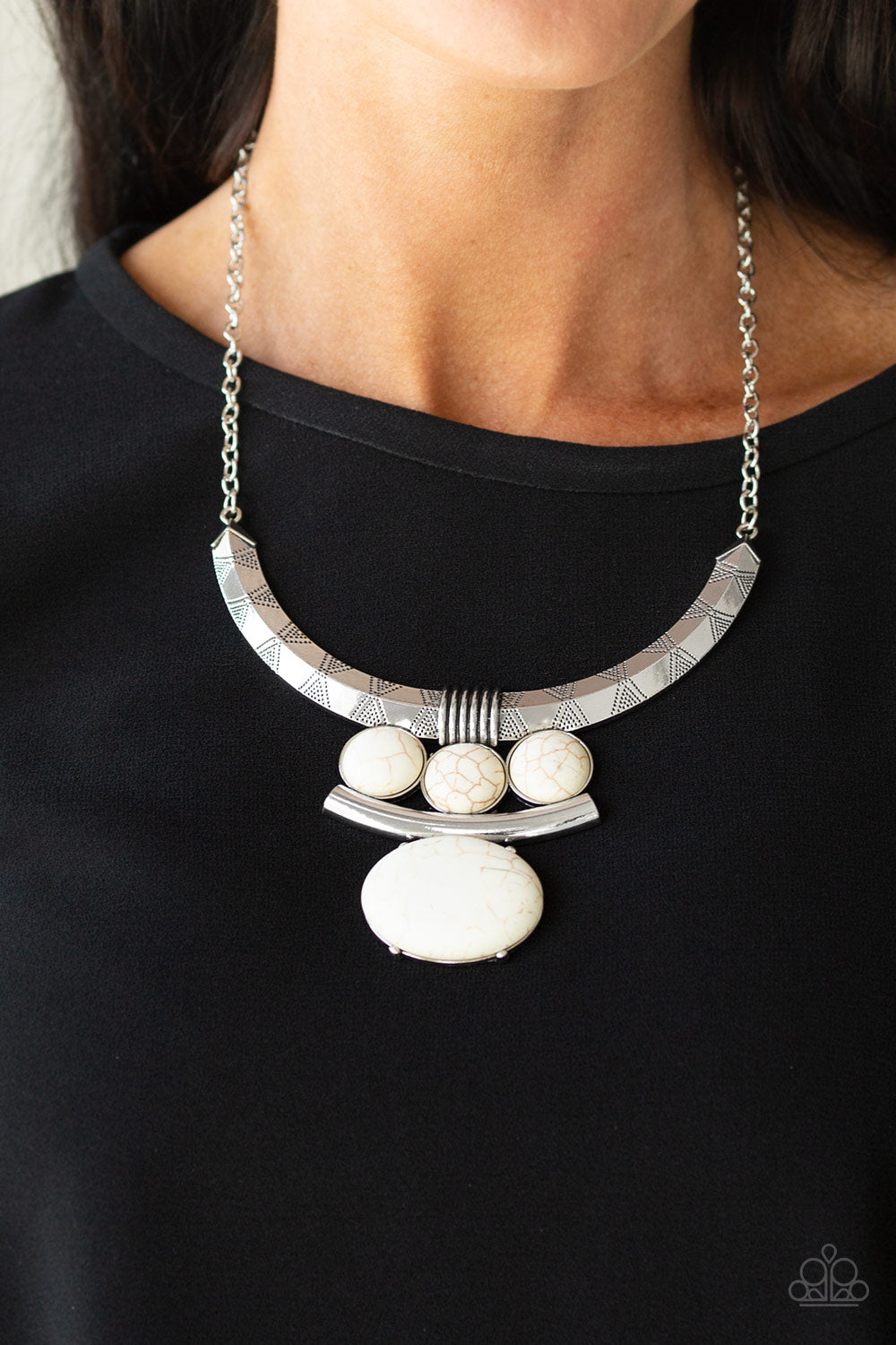 Spellbinding Sparkle - White Necklace - Paparazzi Accessories – Bedazzle Me  Pretty Mobile Fashion Boutique