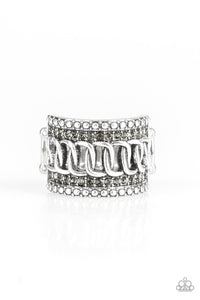 Out For The Count Silver Ring-Paparazzi Accessories - Paparazzi Accessories