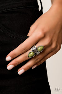 New Age Leader-Green Ring -Paparazzi Accessorie - Paparazzi Accessories
