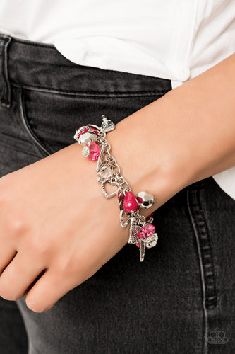 Completely Innocent - Pink Bracelet-Paparazzi Accessories - Paparazzi Accessories