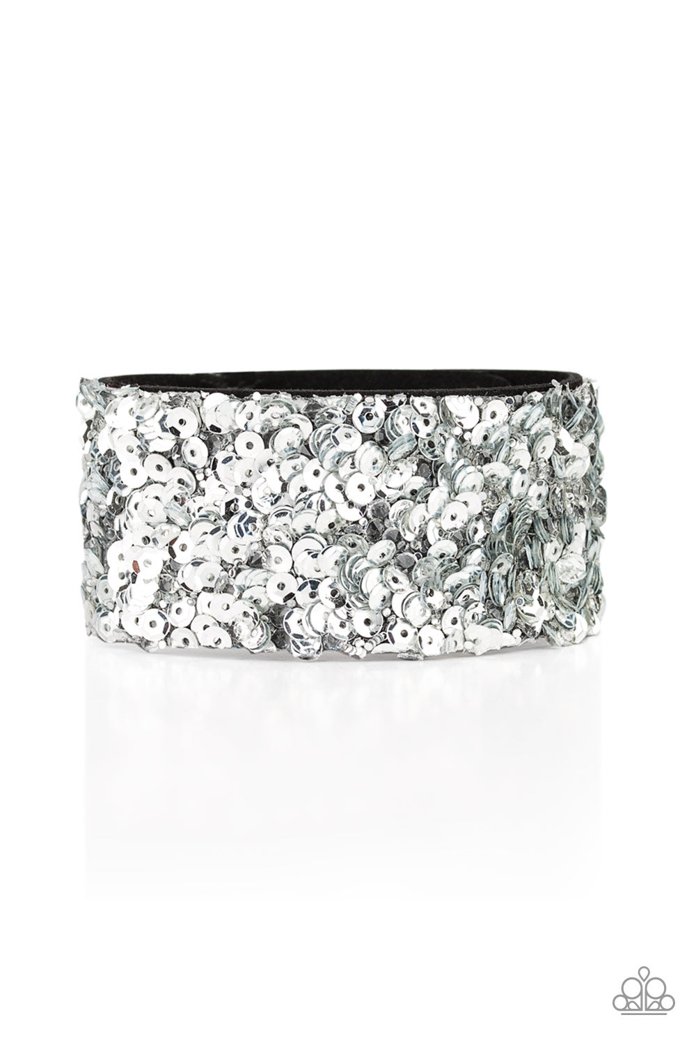 Starry | Fashion Silver Fabulous Snap Jewelry - Paparazzi Sequins Bracelet -