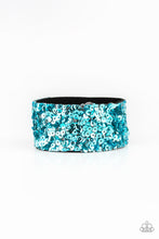 Load image into Gallery viewer, Starry Sequins - Blue Bracelet - Paparazzi Accessories - Paparazzi Accessories