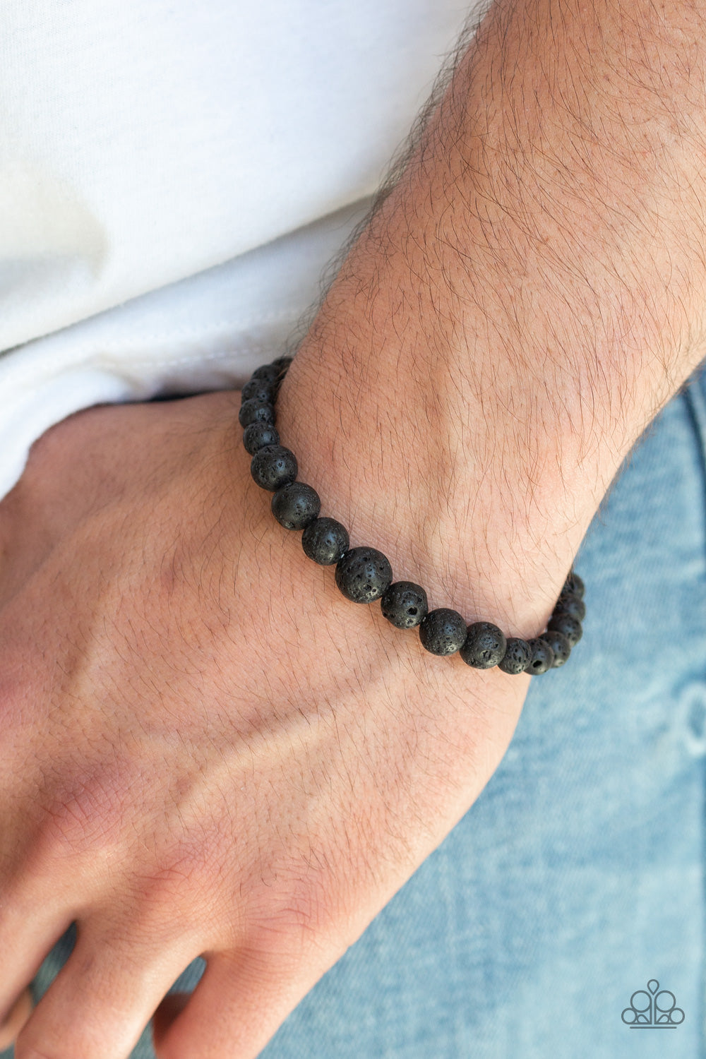 Paparazzi - Focused - Black Lava Stone Bracelet - Paparazzi Accessories