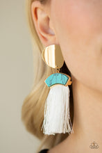 Load image into Gallery viewer, Insta Inca - Blue Tassel Earrings-Paparazzi Acceessories - Paparazzi Accessories