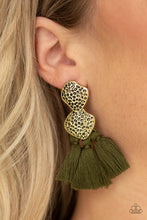 Load image into Gallery viewer, Tenacious Tassel - Green Earrings - Paparazzi Accessories - Paparazzi Accessories