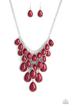 Load image into Gallery viewer, Shop Til You TEARDROP - Red Necklace-Paparazzi Accessories - Paparazzi Accessories