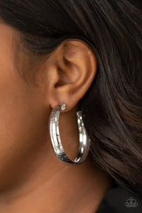 Hoop Wild - Silver Earrings - Paparazzi Accessories - Paparazzi Accessories