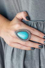 Load image into Gallery viewer, Santa Fe Storm - Blue-Ring-Paparazzi Accessories - Paparazzi Accessories