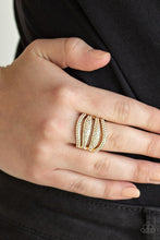 Load image into Gallery viewer, Roll Out The Diamonds - Gold Ring - Paparazzi Accessories - Paparazzi Accessories