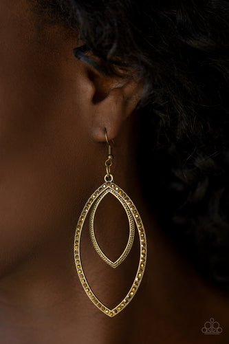 High Maintenance - Brass Earrings - Paparazzi Accessories - Paparazzi Accessories