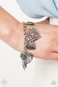 Completely Devoted - Silver Bracelet-Paparazzi Accessories - Paparazzi Accessories