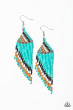 Load image into Gallery viewer, Bodaciously Bohemian - Blue Earring -Paparazzi Accessories - Paparazzi Accessories