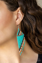 Load image into Gallery viewer, Bodaciously Bohemian - Blue Earring -Paparazzi Accessories - Paparazzi Accessories