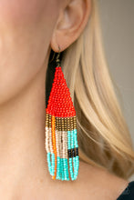 Load image into Gallery viewer, Beaded Boho - Red Earrings - Paparazzi Accessories - Paparazzi Accessories