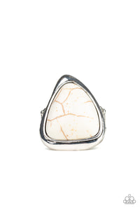 Stone Scene - White Ring - Paparazzi Accessories - Paparazzi Accessories