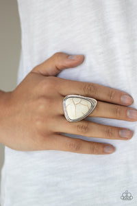 Stone Scene - White Ring - Paparazzi Accessories - Paparazzi Accessories