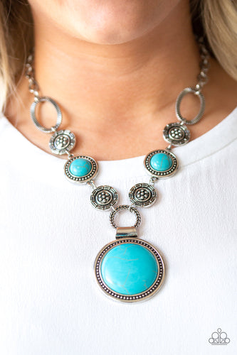 Sedona Drama - Blue Necklace - Paparazzi Accessories - Paparazzi Accessories