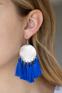Tassel Tribute - Blue Earrings - Paparazzi Accessories - Paparazzi Accessories