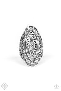 TRIBAL and Tribulation-Silver Ring-Paparazzi Accessories - Paparazzi Accessories