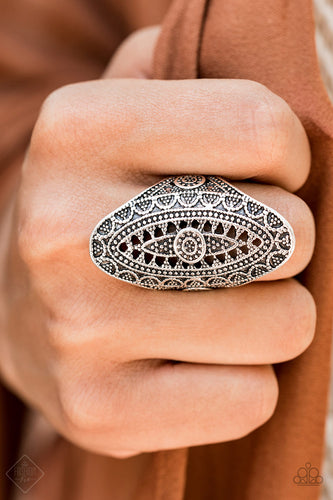 TRIBAL and Tribulation-Silver Ring-Paparazzi Accessories - Paparazzi Accessories