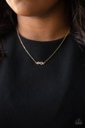 Always A Winner - Gold Infinity Necklace - Paparazzi Accessories - Paparazzi Accessories