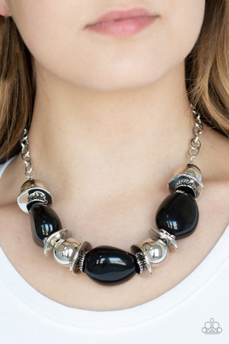 Vivid Vibes - Black Necklace- Paparazzi Accessories - Paparazzi Accessories