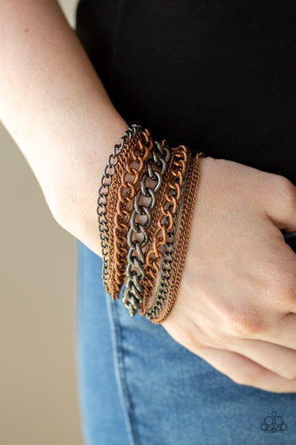 Metallic Horizon - Copper Bracelet -Paparazzi Accessories - Paparazzi Accessories