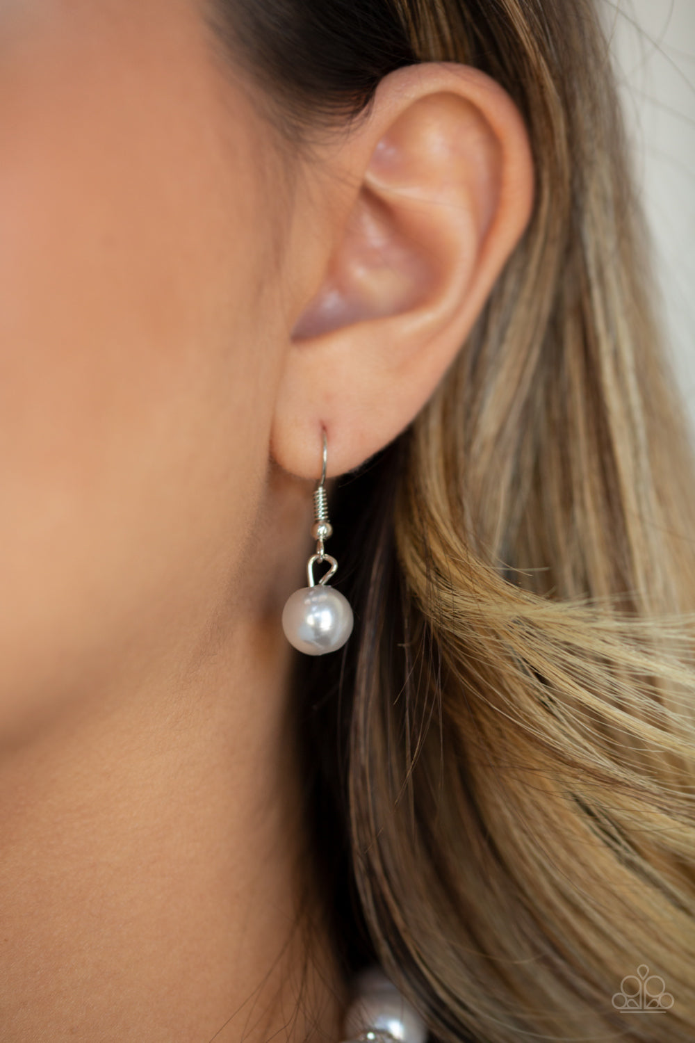 Timelessly Tampa - White Earrings | Paparazzi Accessories | $5.00