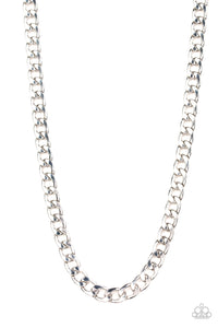 The Underdog - Silver Men's Necklace - Paparazzi Accessories - Paparazzi Accessories