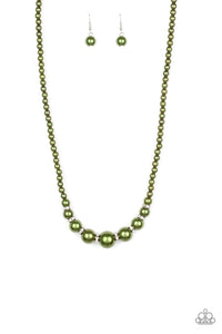 SoHo Sweetheart - Green Necklace-Paparazzi Accessories - Paparazzi Accessories