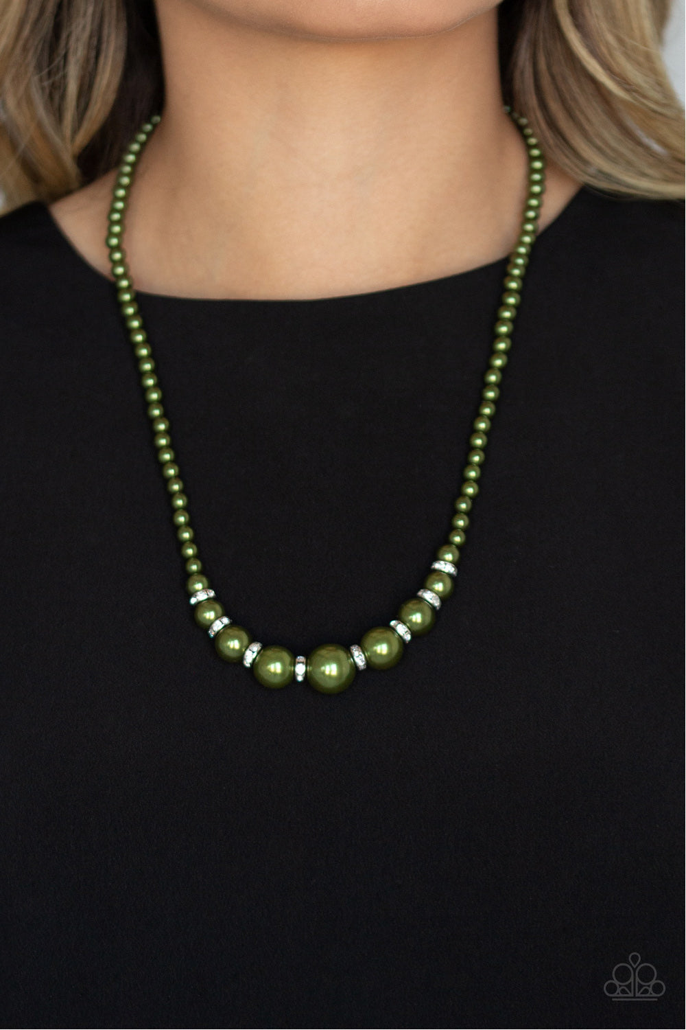 Green pearl deals necklace paparazzi