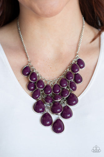 Shop Til You TEARDROP - Purple Necklace - Paparazzi Accessories - Paparazzi Accessories