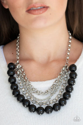 Paparazzi - One Way Wall Street - Black Necklace