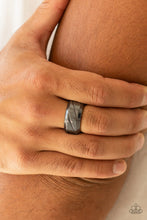 Load image into Gallery viewer, Paparazzi - Sideswiped - Black Urban Ring - Paparazzi Accessories