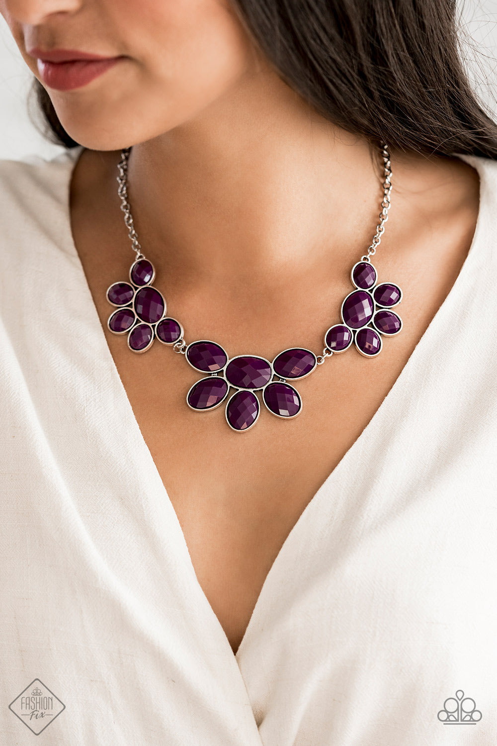 Bubbly Bright - Purple Bead - Silver Necklace - Paparazzi Accessories –  Bejeweled Accessories By Kristie