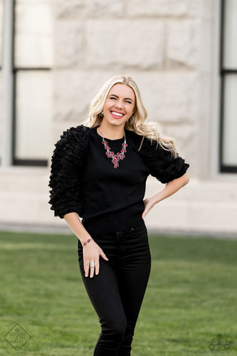 Paparazzi - Fashion Fix - Eden Deity  Red - Complete Set - Paparazzi Accessories