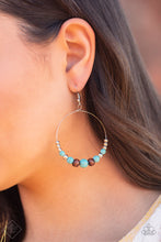 Load image into Gallery viewer, Serenely Southwestern Blue Earring - Paparazzi Accessories - Paparazzi Accessories