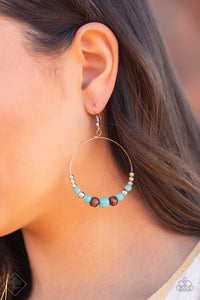 Serenely Southwestern Blue Earring - Paparazzi Accessories - Paparazzi Accessories