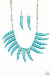 Paparazzi - Tusk Tundra - Blue Necklace - Paparazzi Accessories