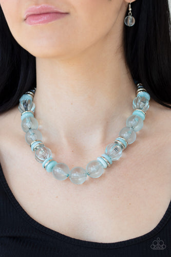 Paparazzi - Bubbly Beauty - Blue Necklace - Paparazzi Accessories