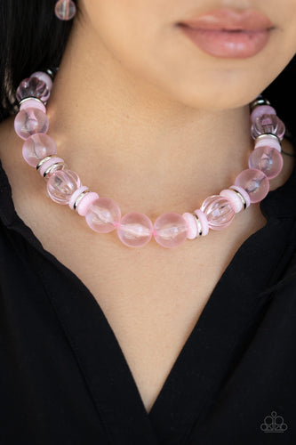 Paparazzi - Bubbly Beauty - Pink Necklace - Paparazzi Accessories