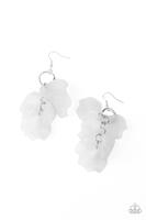 Load image into Gallery viewer, Fragile Florals - White Earrings- - Paparazzi Accessories