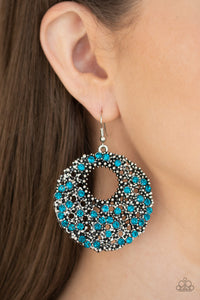 Starry Showcase - Blue Earring - Paparazzi Accessories - Paparazzi Accessories