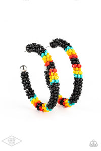 Paparazzi - Bodaciously Beaded - Black Earrings - Paparazzi Accessories