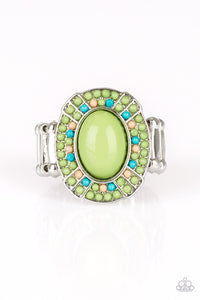 Colorfully Rustic- Green Ring -Paparazzi Accessories - Paparazzi Accessories