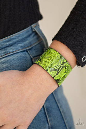 Paparazzi - Its a Jungle Out There - Green Bracelet - Paparazzi Accessories