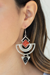 Paparazzi - Geo Gypsy - Multi  -Earring - Paparazzi Accessories