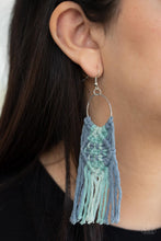 Load image into Gallery viewer, Paparazzi - Macrame Rainbow - Blue Macrame Earring - Paparazzi Accessories